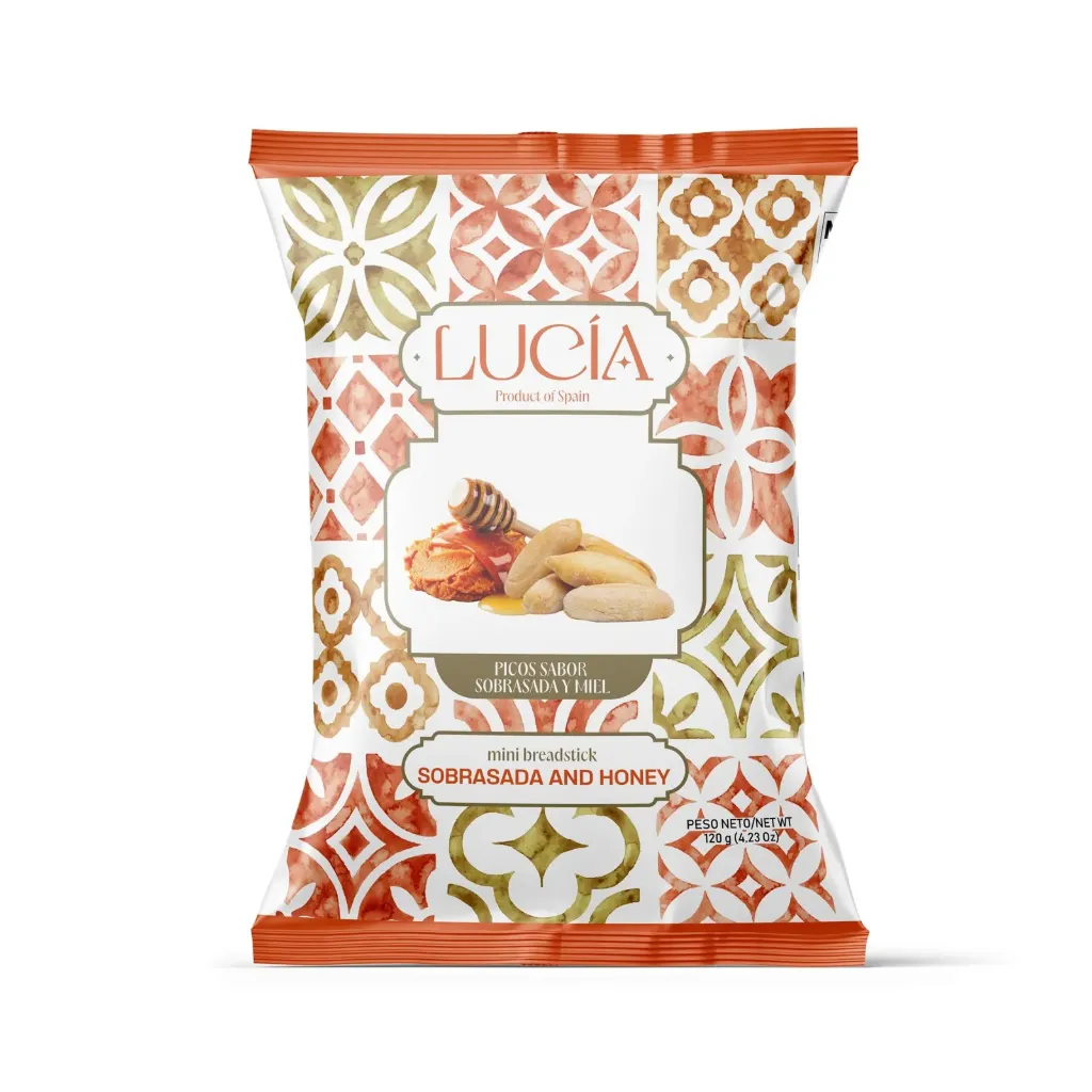 WEB · PICOS GOURMET SABOR SOBRASADA Y MIEL (120 g · Caja 14 uds.)